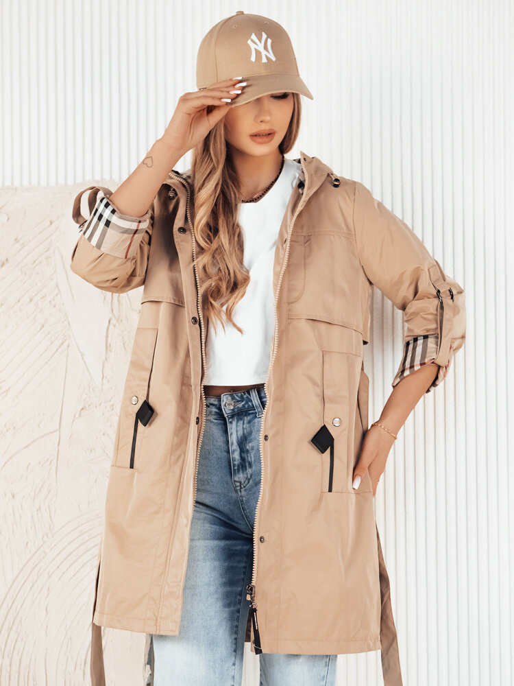 Kurtka damska parka CIVIT beżowa Dstreet TY4215-XXL