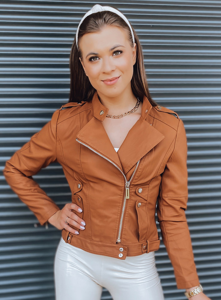 Kurtka damska ramoneska TERLA kamelowa Dstreet TY3039-L