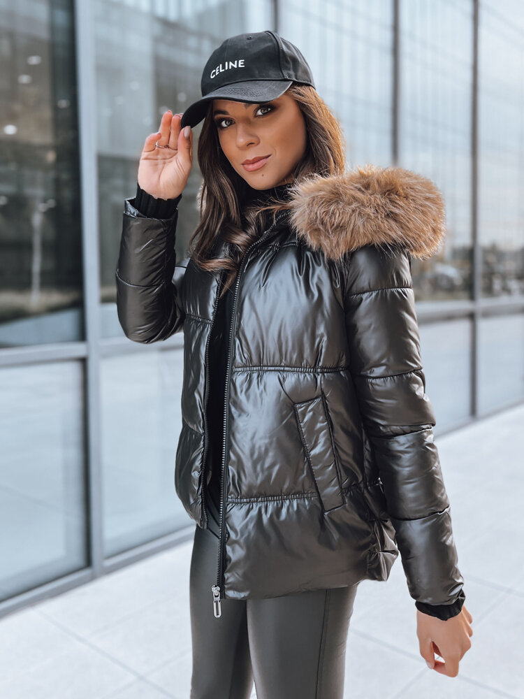 Kurtka zimowa damska pikowana SPARKLE czarna Dstreet TY3953-S