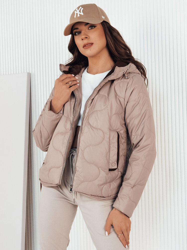 Kurtka damska beżowa Dstreet TY4238-XL