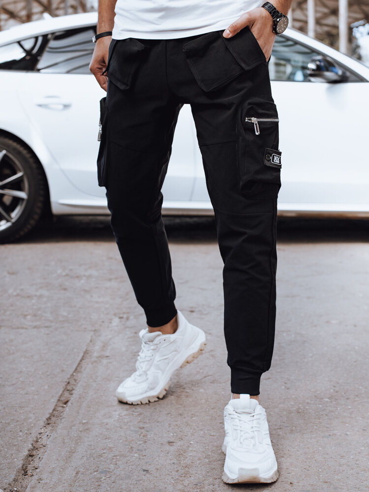 Spodnie męskie bojówki czarne Dstreet UX4299-XL