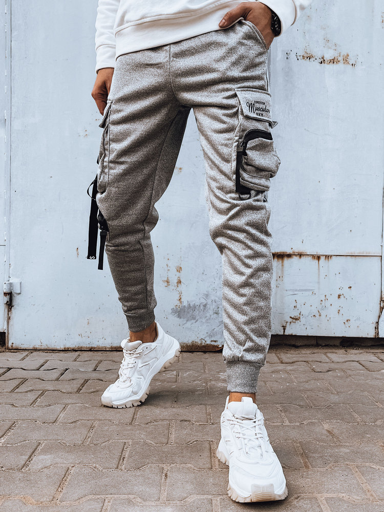 Spodnie męskie bojówki szare Dstreet UX4204-XL