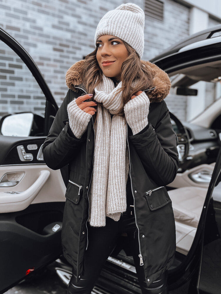 Kurtka damska parka SNOWFALL czarna Dstreet TY4087-S