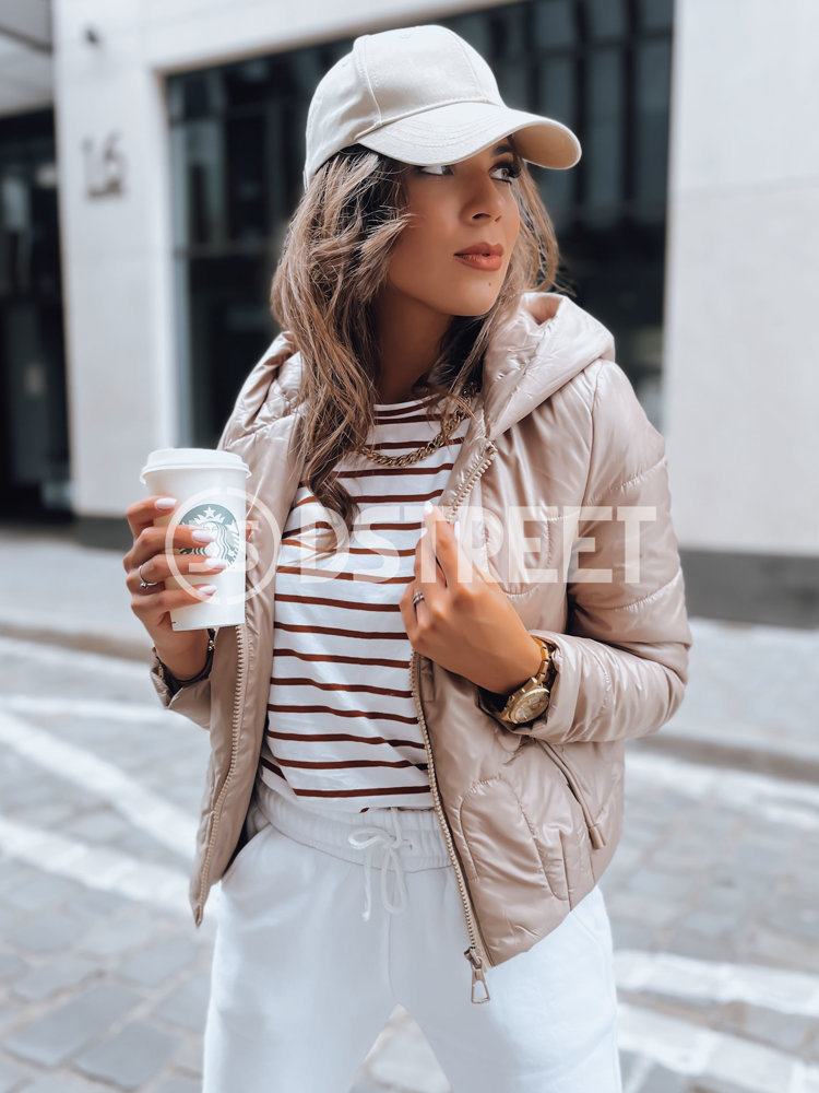 Sportowa kurtka damska pikowana LILYWOOL kamelowa Dstreet TY3715-L