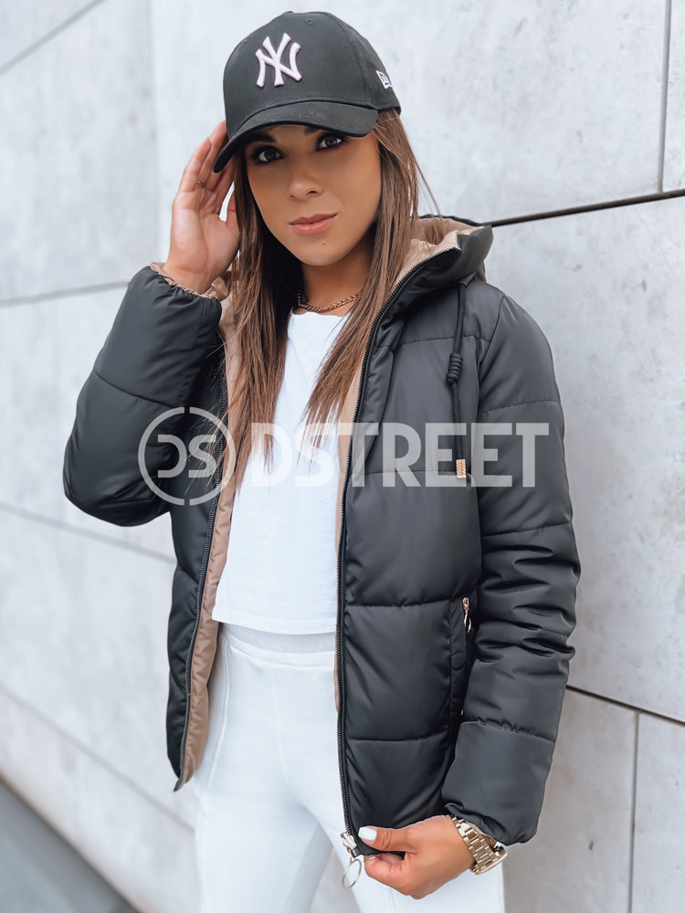 Dwustronna puchowa kurtka damska VICTORIA SNUG czarna Dstreet TY3695-XXL