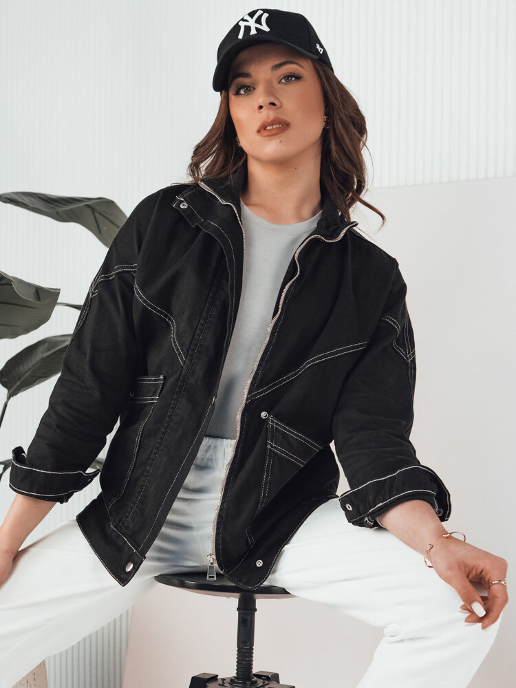 Kurtka damska jeansowa BERENICES czarna Dstreet TY4327-S
