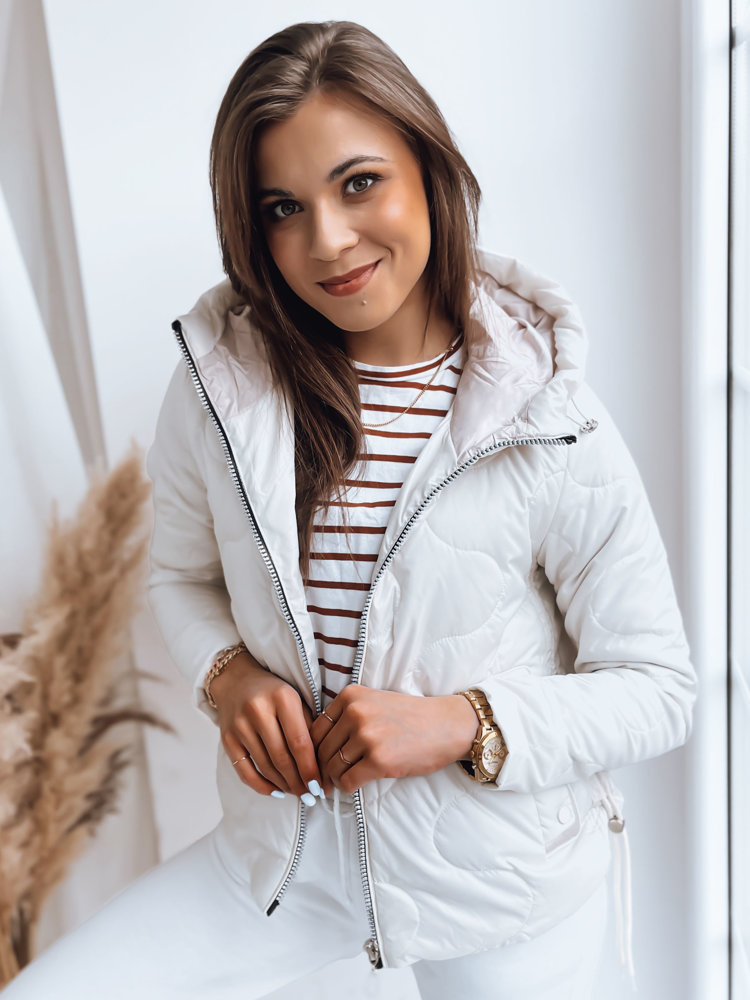 Kurtka damska FLUFFY biała Dstreet TY3582-XXL