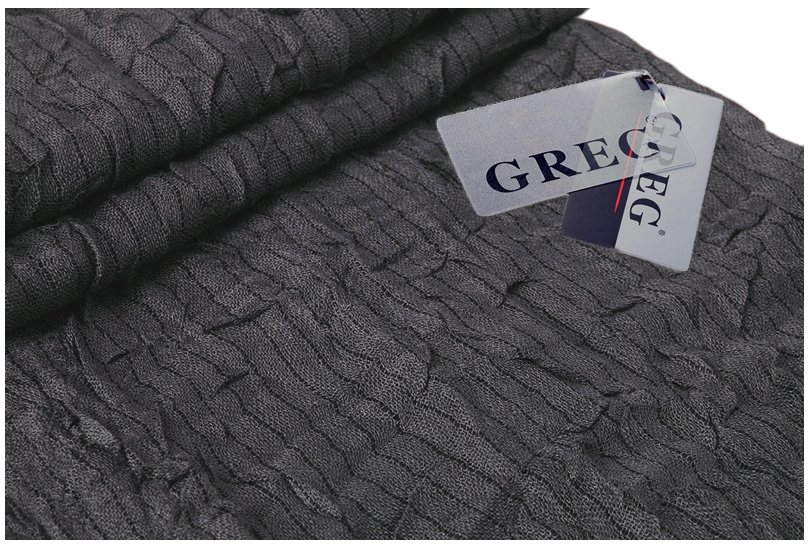 GREG Szalik Szal Duży 60x190 Damski GNIECIONY w20