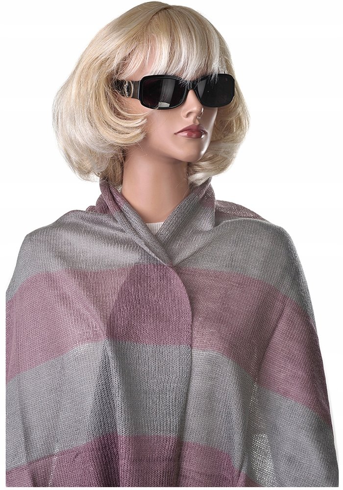 SZEROKI SZAL Szalik Duży Ciepły Różowy ETOLA mo1