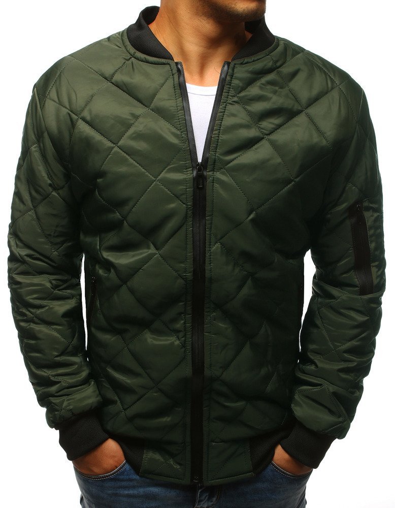 Kurtka męska pikowana bomber jacket zielona TX2216-M