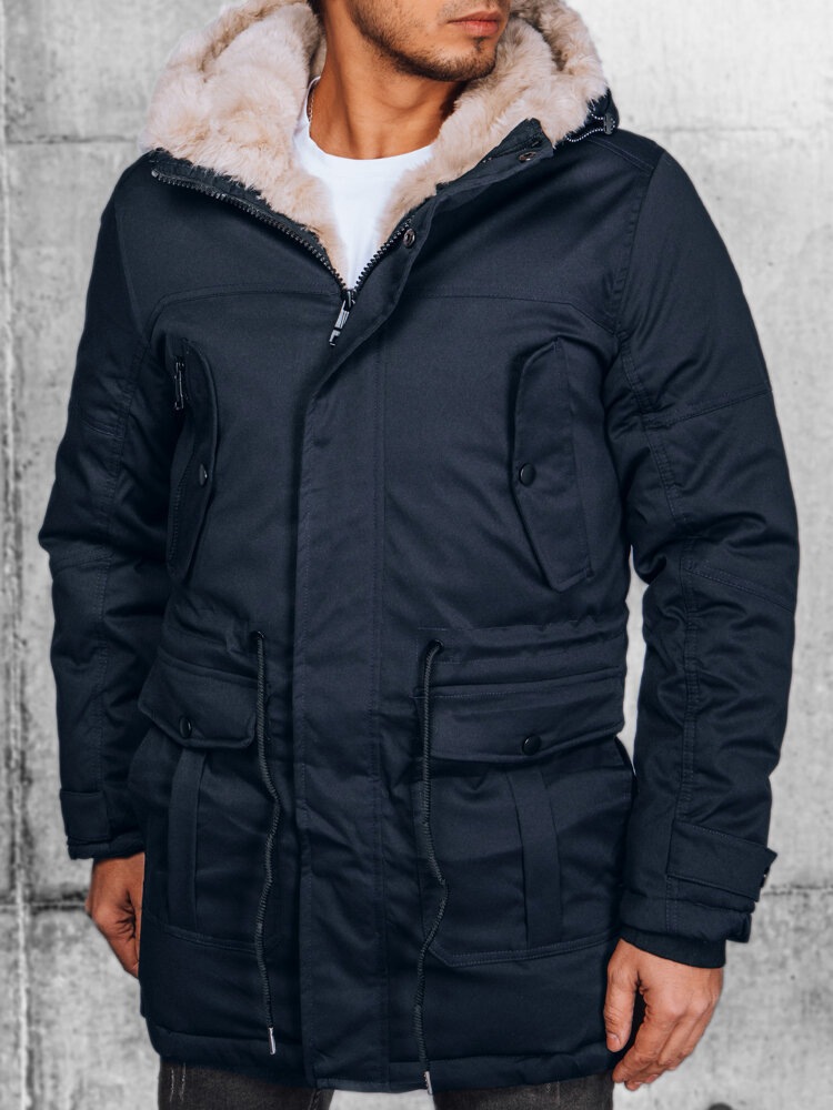 Kurtka zimowa męska parka granatowa Dstreet TX4604-M/48