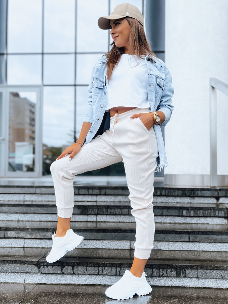 Spodnie sztruksowe damskie MARIE beżowe Dstreet UY1576-L/XL