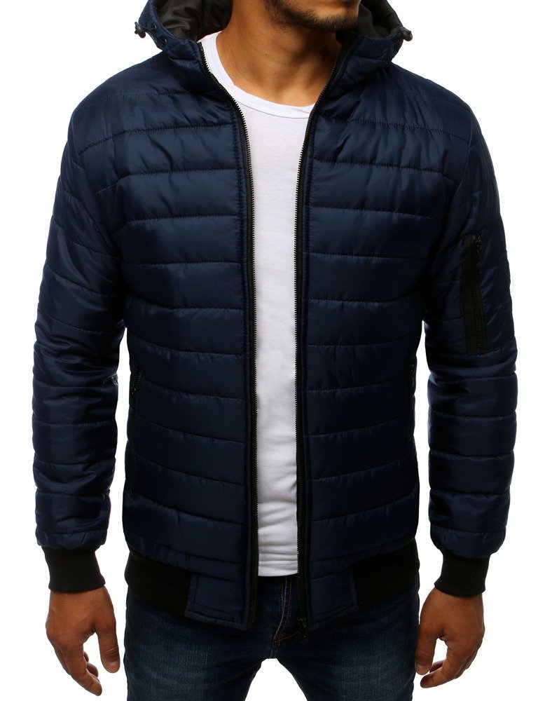 Kurtka męska pikowana bomber jacket granatowa TX2228-XL