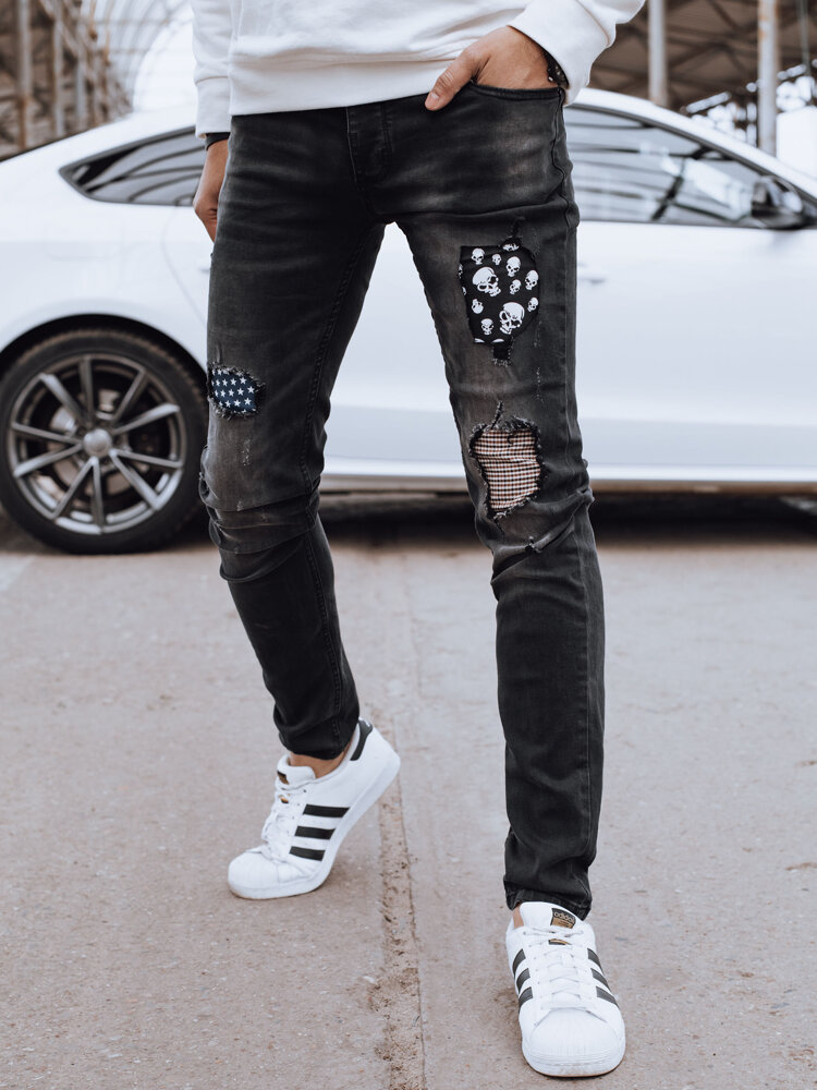 Spodnie męskie jeansowe czarne Dstreet UX4295-32