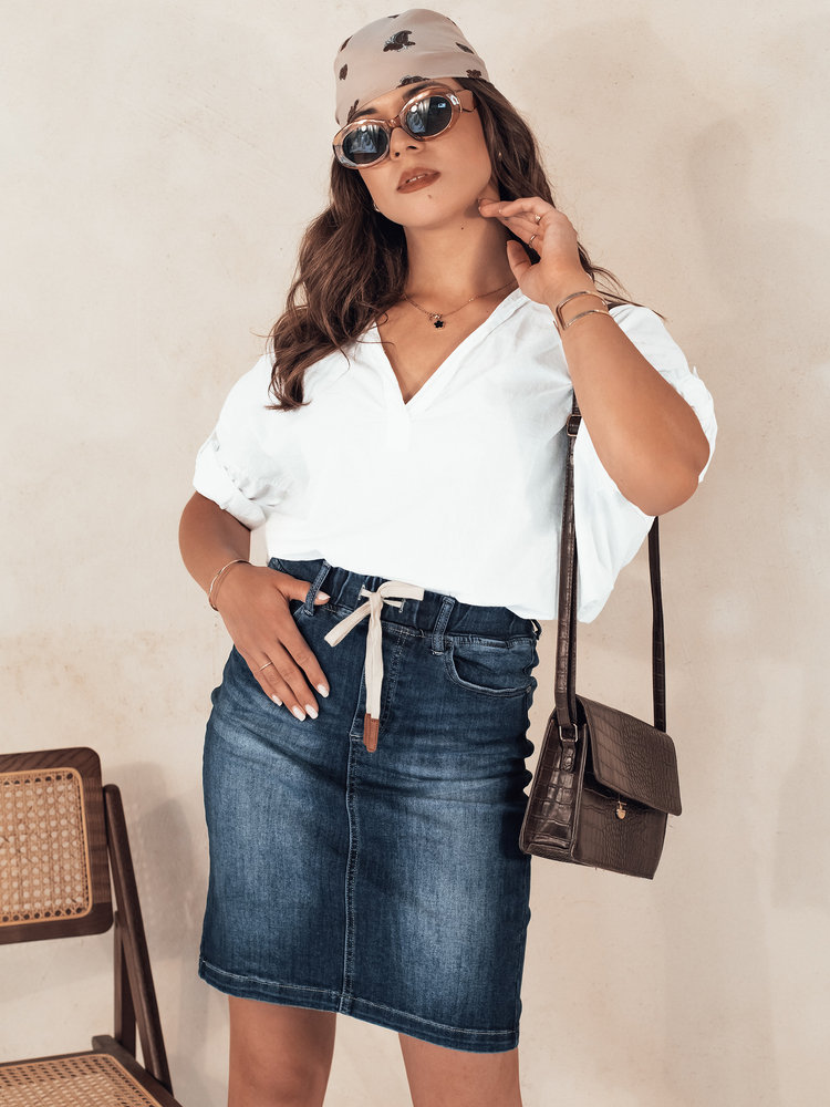 Spódnica jeansowa DENIMFIT niebieska Dstreet CY0455-34