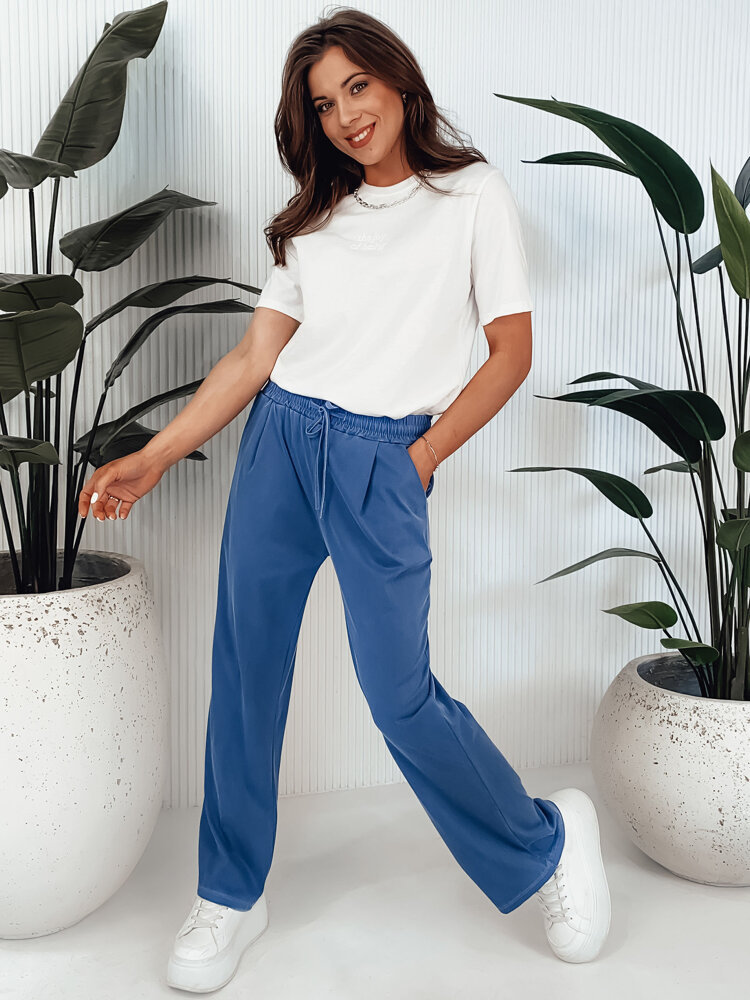 Spodnie damskie wide leg ASTERS granatowe Dstreet UY2034-XL/XXL