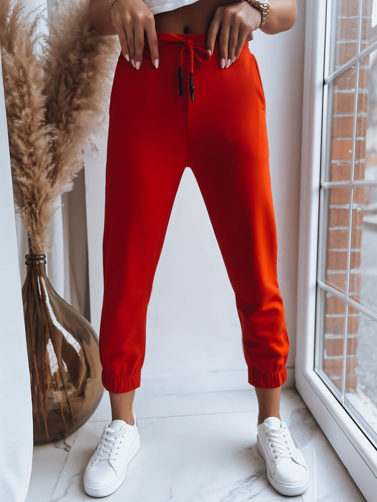 Spodnie dresowe damskie MADMAX pomarańczowe Dstreet UY1428-M