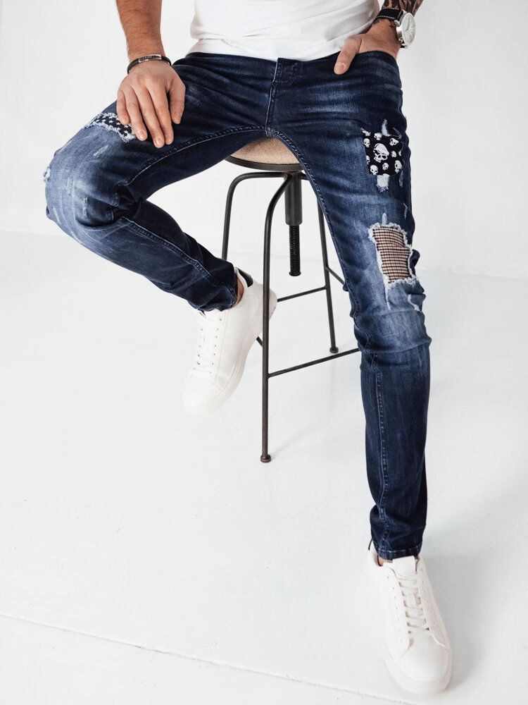 Spodnie męskie jeansowe granatowe Dstreet UX4148-34