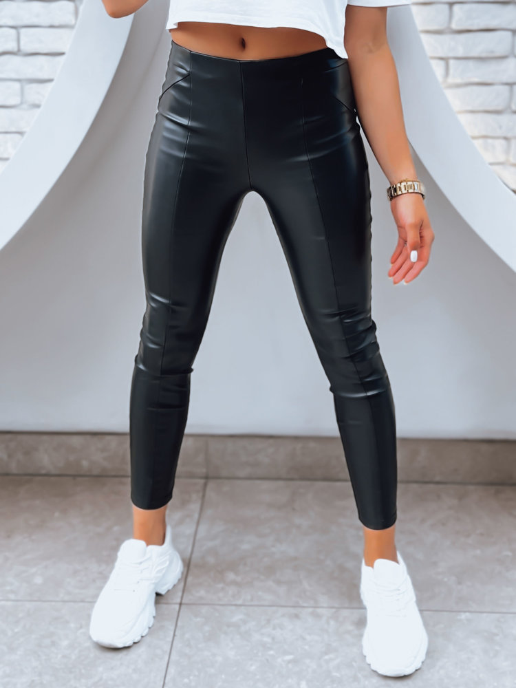 Legginsy damskie skórzane GALACTIC GAZE czarne Dstreet UY1566-XXL
