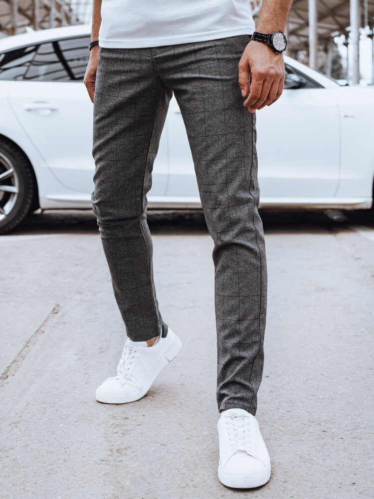 Spodnie męskie casual grafitowe Dstreet UX4406-33