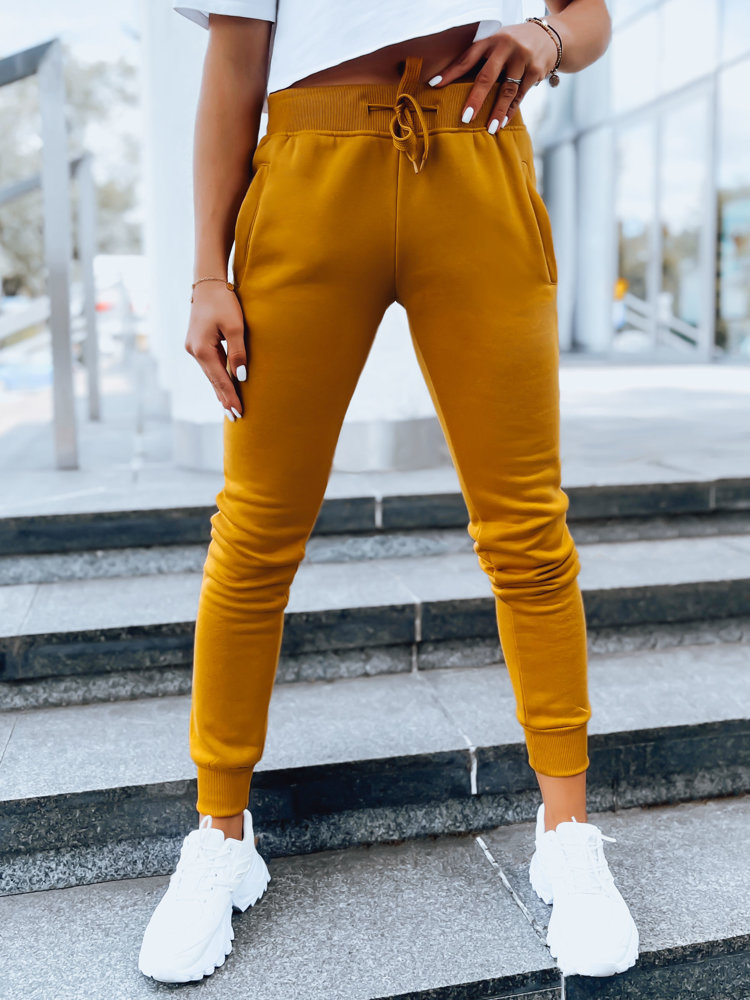 Spodnie damskie dresowe FITS kamelowe UY0552-L