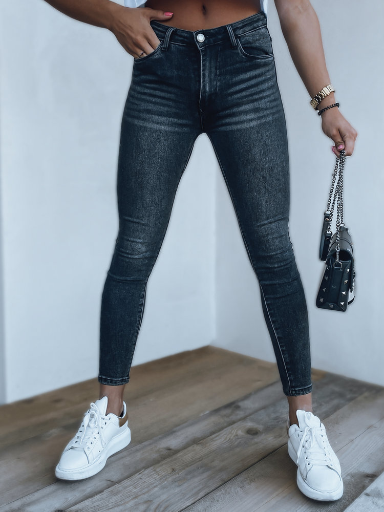 Jeansy damskie MIKA czarne Dstreet UY1289-27