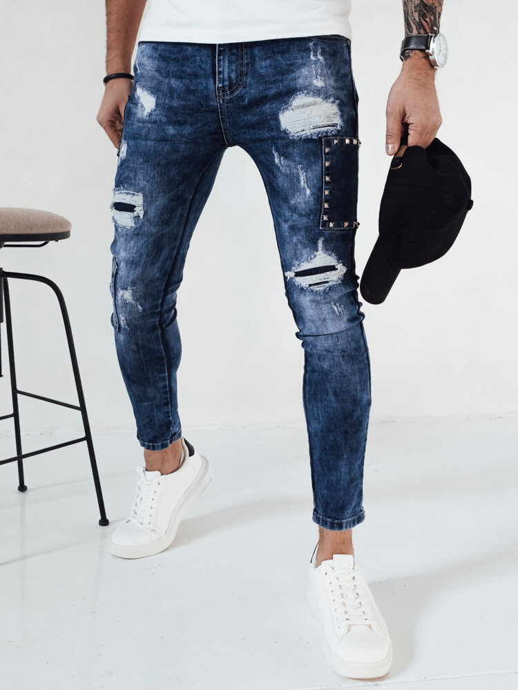 Spodnie męskie jeansowe niebieskie Dstreet UX4149-34