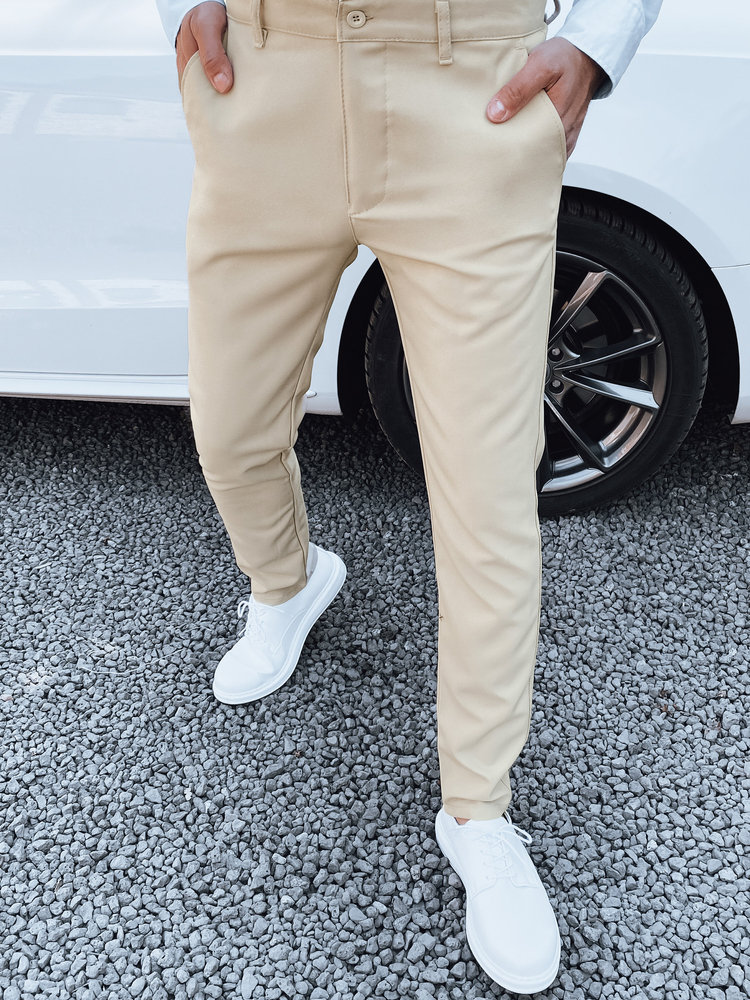 Spodnie męskie beżowe Dstreet UX4410-33