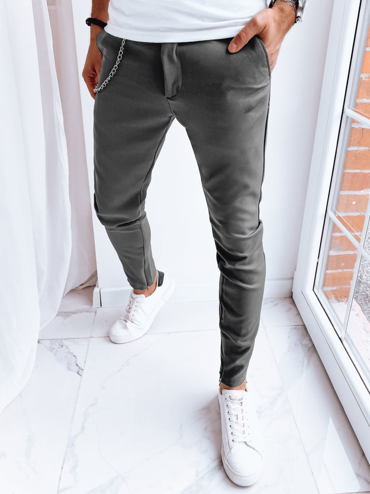 Spodnie męskie casual grafitowe Dstreet UX4008-30