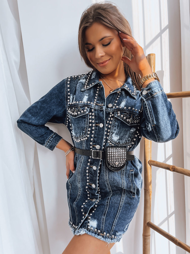 Sukienka jeansowa KALUS niebieska Dstreet EY2253-L