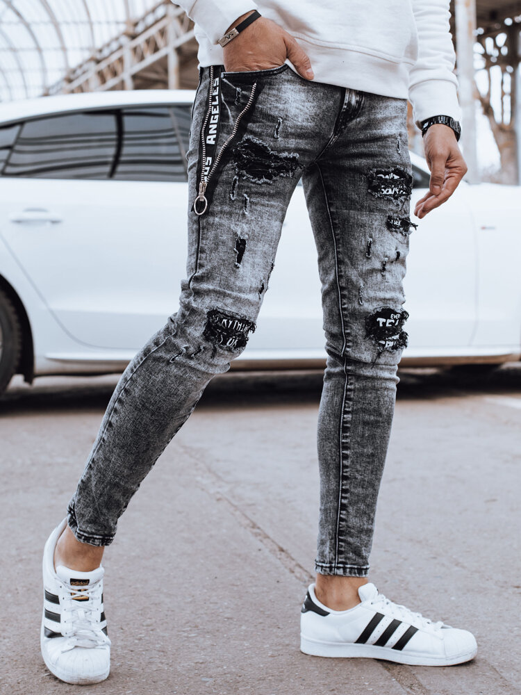 Spodnie męskie jeansowe czarne Dstreet UX4322-32/46