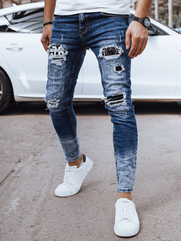 Spodnie męskie jeansowe niebieskie Dstreet UX4319-36/50