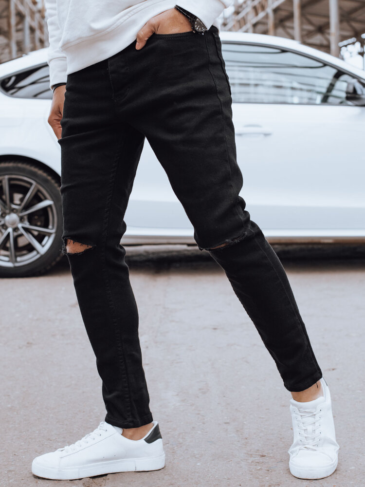 Spodnie męskie jeansowe czarne Dstreet UX4262-33