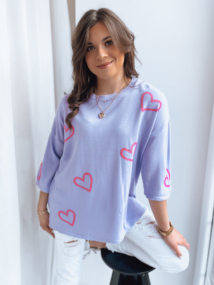 Sweter damski SWEET HEART liliowy Dstreet MY1925