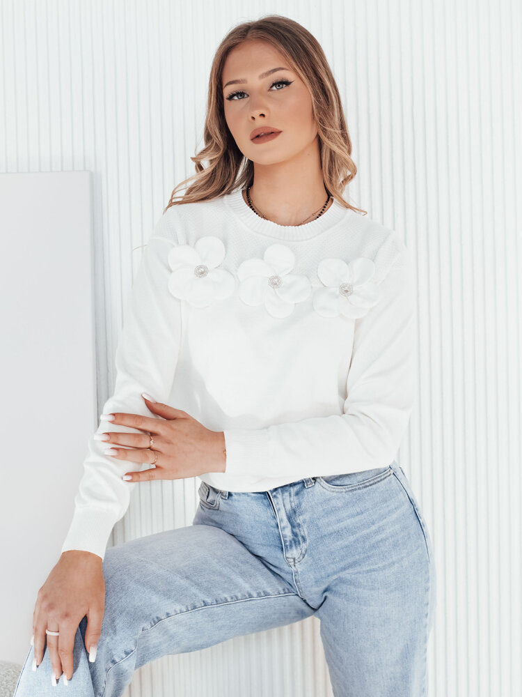 Sweter damski SOITE biały Dstreet MY2292