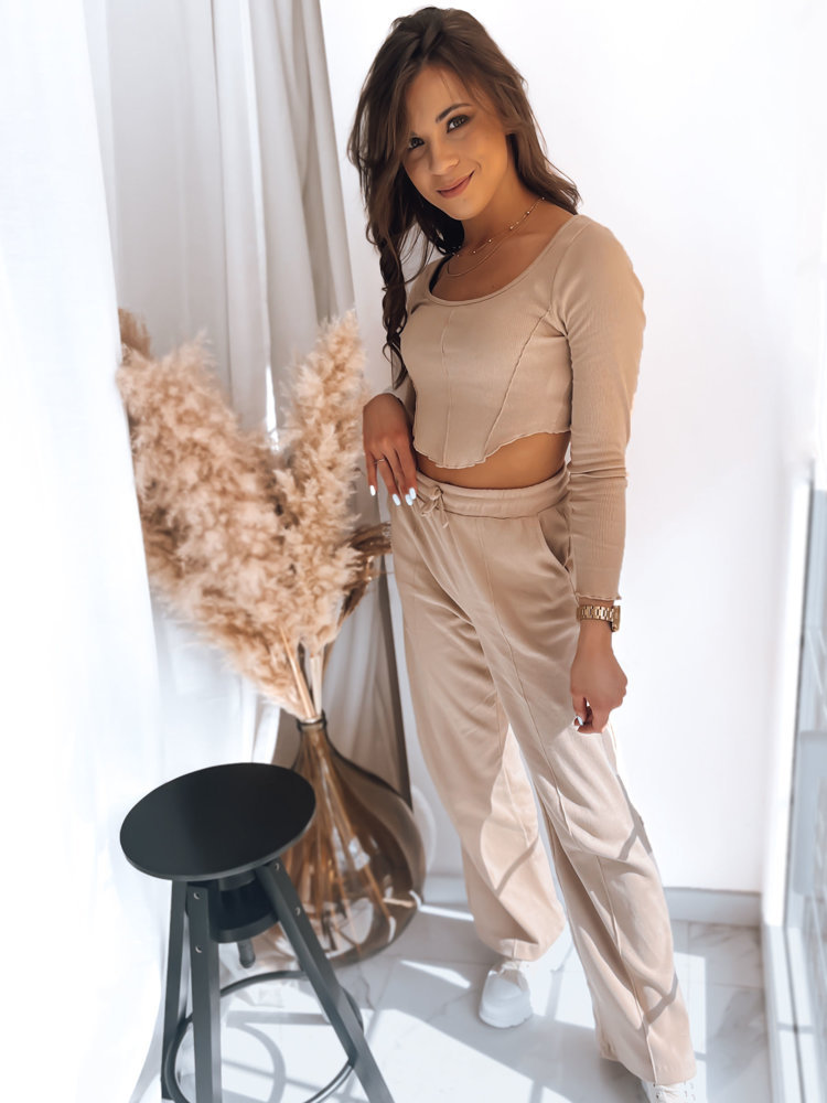 Komplet damski EMILIO jasnobeżowy Dstreet AY0857-S