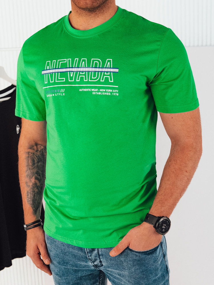 Koszulka męska z nadrukiem zielona Dstreet RX5438-XL
