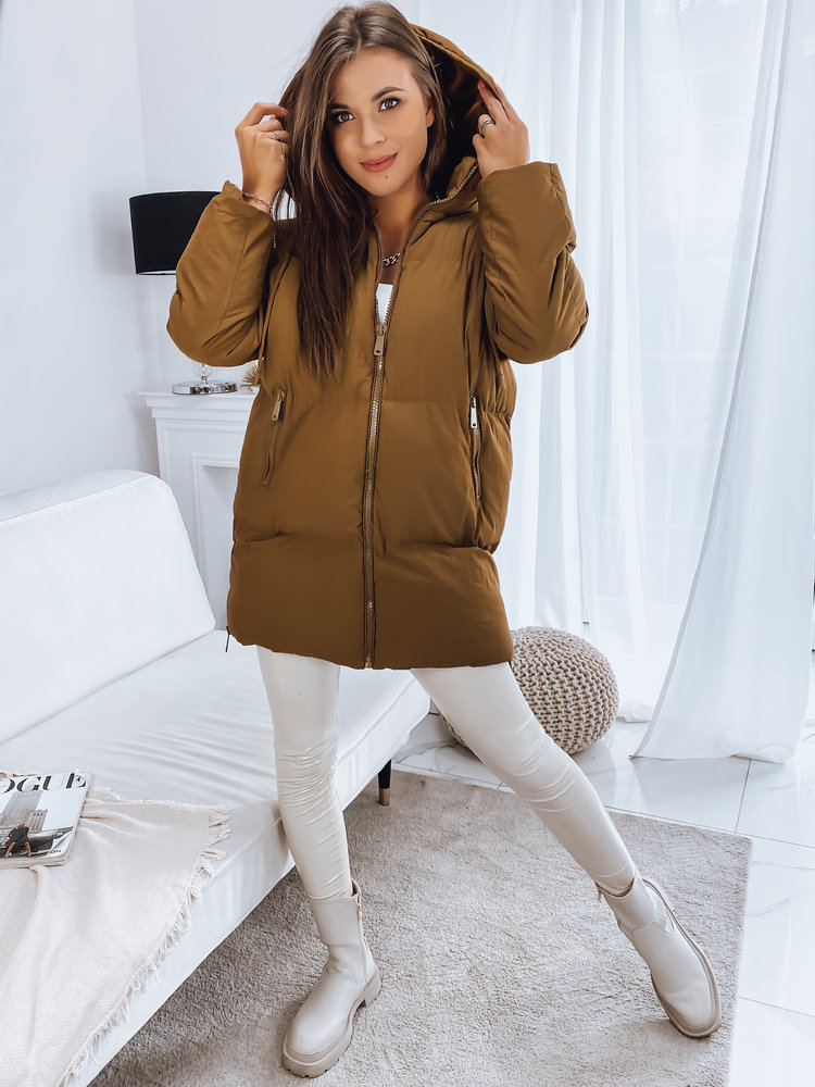 Kurtka damska pikowana LETLIS kamelowa Dstreet TY3245-XXL/44