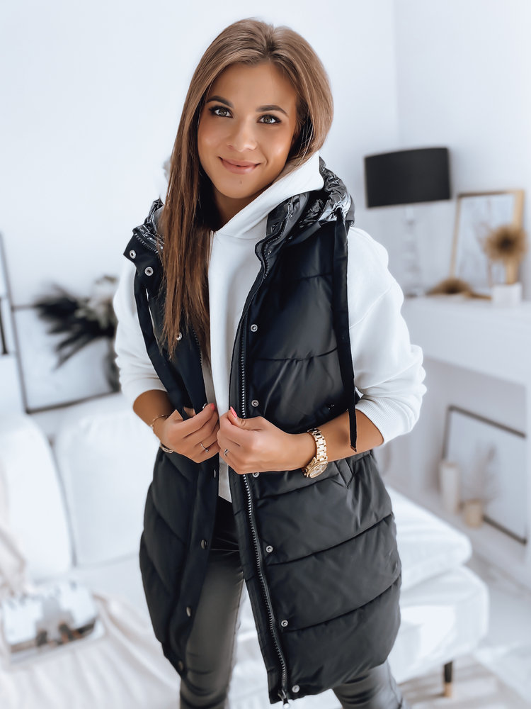 Kamizelka damska pikowana TOLIS czarna Dstreet TY3297-M