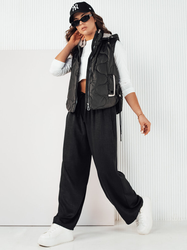 Kamizelka damska pikowana TREOS czarna Dstreet TY4218-L