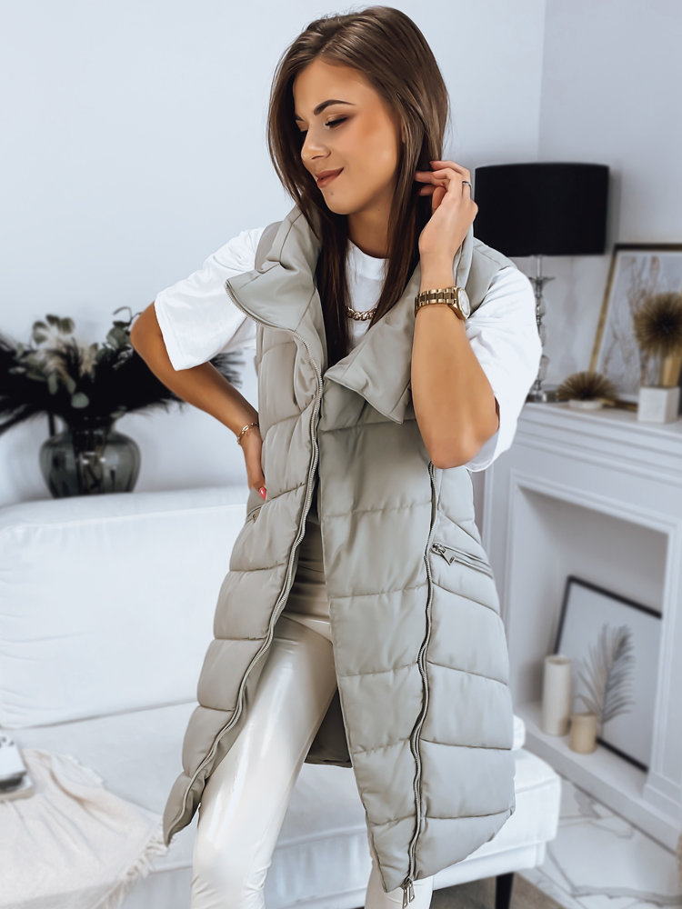 Kamizelka damska pikowana SERKIS zielona Dstreet TY3279-XL