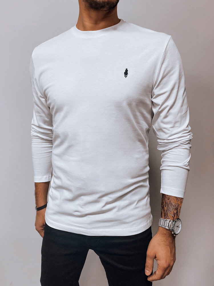 Longsleeve męski biały Dstreet LX0564-XXL