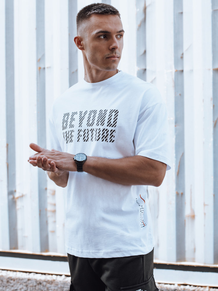 T-shirt męski biały Dstreet RX5527-M