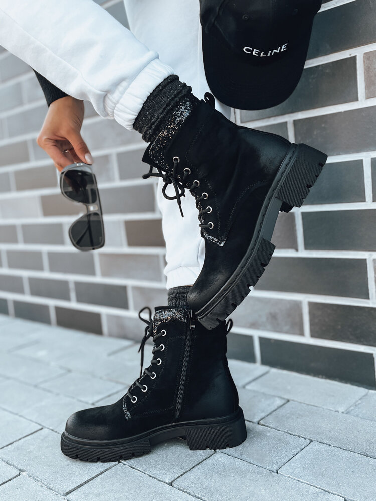 Botki damskie JUPITER czarne Dstreet ZY0399-39