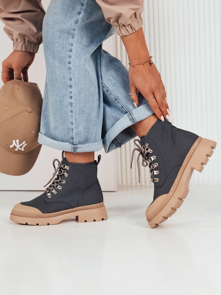 Botki damskie MOSS niebieskie Dstreet ZY0484-40