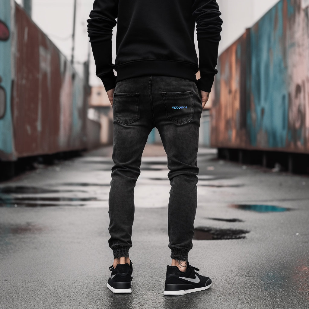 Moro Jeans Spodnie Jeans Jogger L
