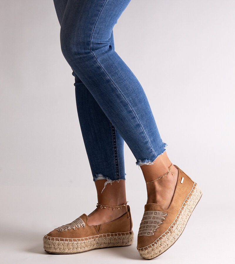Brązowe espadryle Big Star JJ274892-38