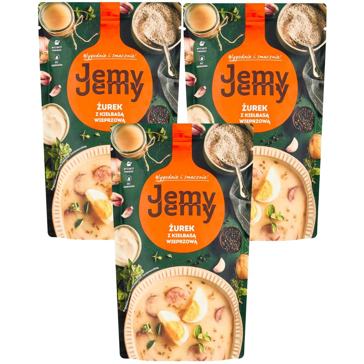 JemyJemy Żurek z kiełbasą wieprzową 450 g  x 3 sztuki