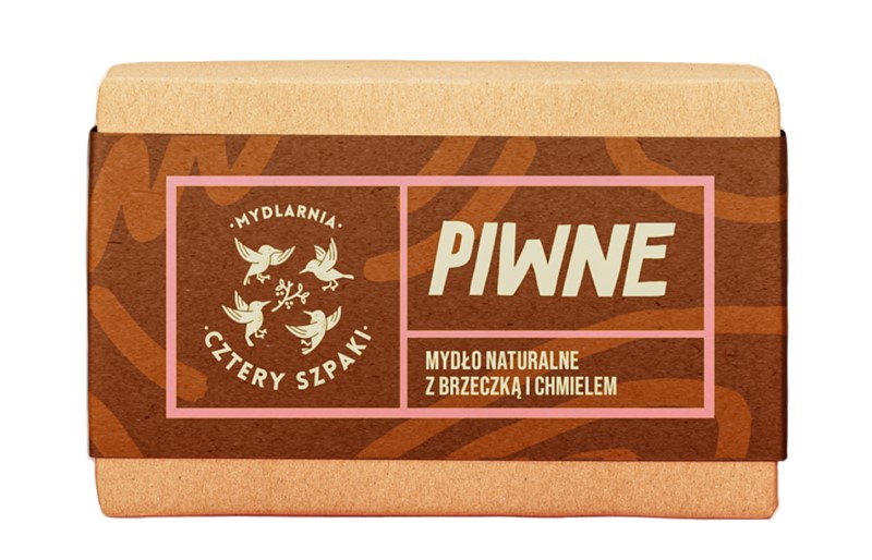 Mydlarnia Cztery Szpaki Piwne - naturalne mydło w kostce z brzeczką i chmielem 110 g