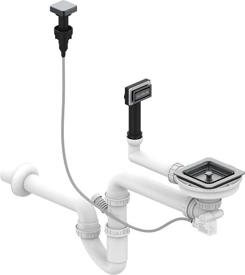 Syfon ALVEUS MONARCH SYFON POP-UP ODPŁYW KWADRAT PRZELEW HALB RAMKA BLASZKA antracyt PVD (1144856)